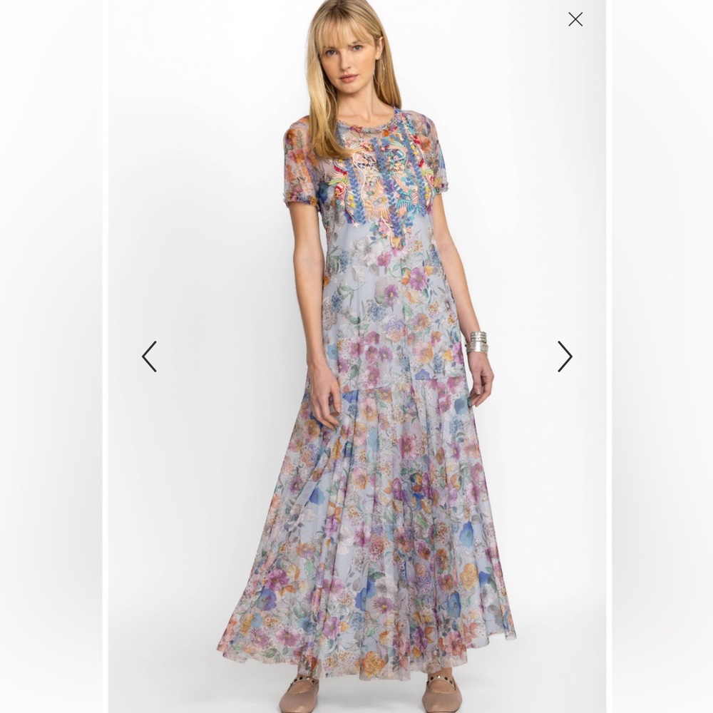 Johnny Was Flora Dancer Maxi Mesh Dress Size Small Worn once and dry cleaned